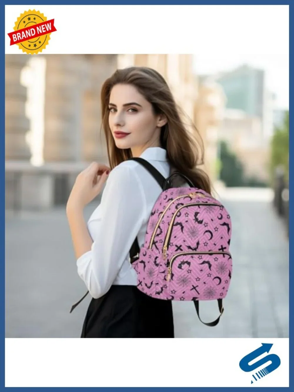 Quilted Polyester Mini Backpack Purse for Women Daypack